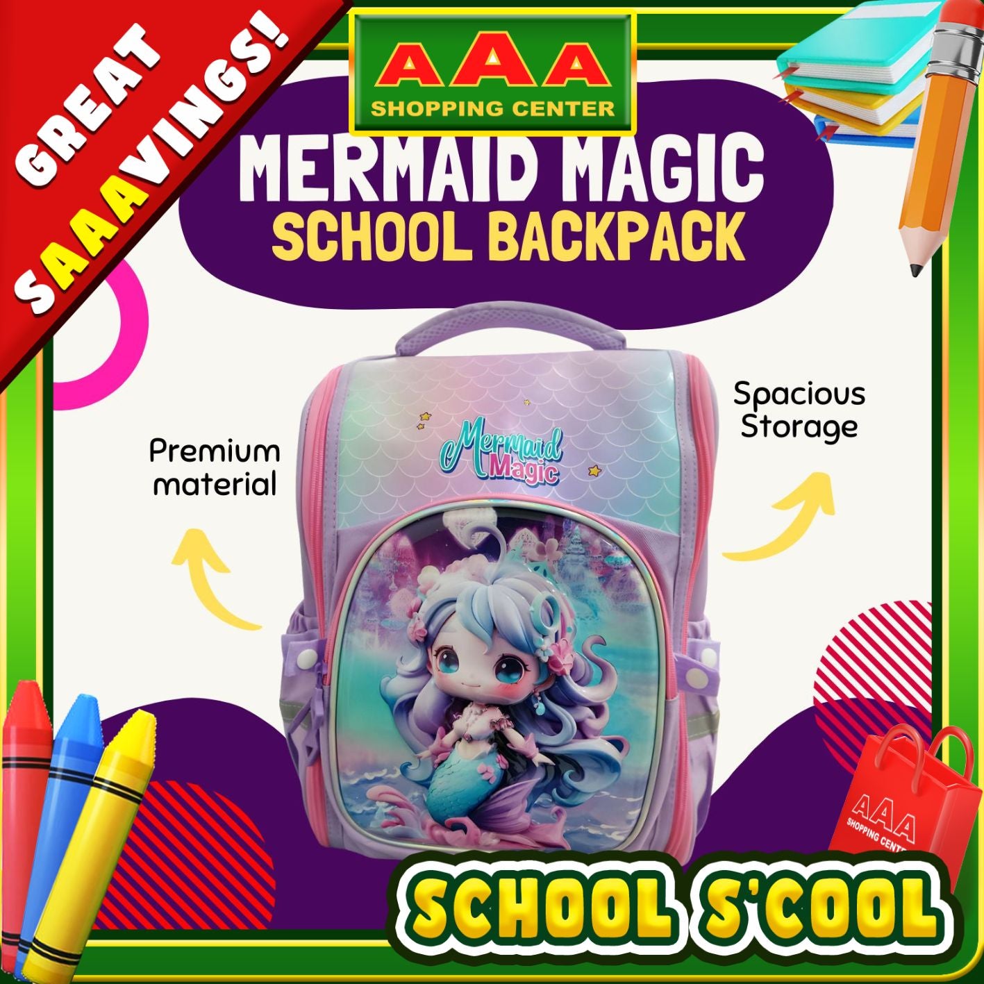 [School Sale] Kids Backpack for Boys & Girls