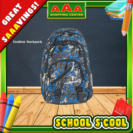 [School Sale] Fashion Trendy Graffiti Backpack - Navy Blue