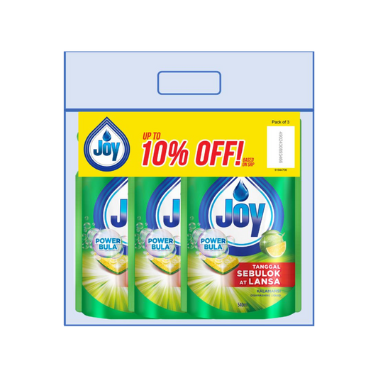 (10% OFF) Joy Dishwashing Liquid Kalamansi Refill 540ml x 3 pcs
