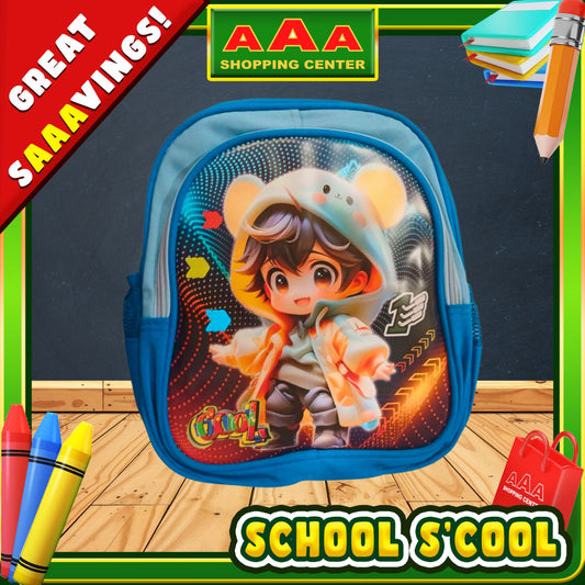 [School Sale] Cool Kids Character School Bag – Blue