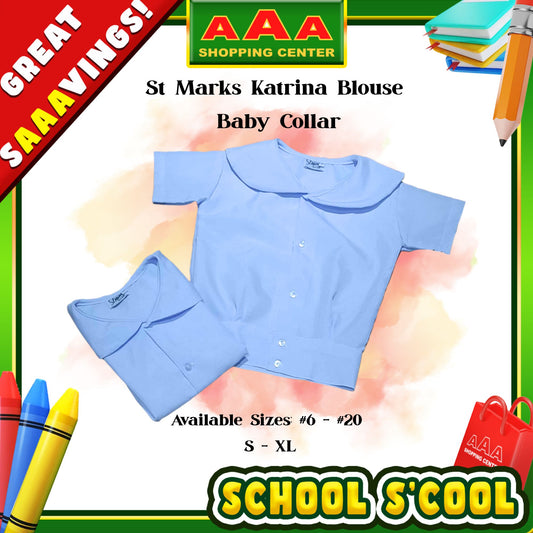 [School Sale] St. Marks Katrina Girls Blouse – Baby Collar