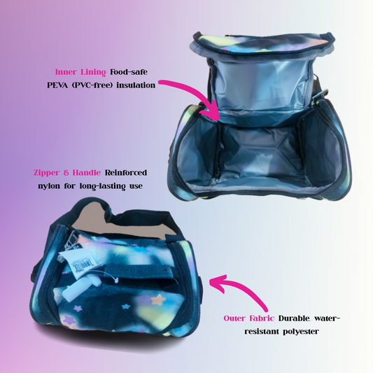 [School Sale] Lunch Bag – Galaxy Star in Cosmic Black