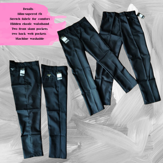 [School Sale] Well-Off Black Slacks Pants