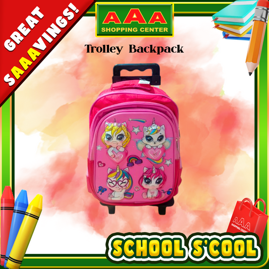 [School Sale] Trolley Backpack - Cute Unicorn Design