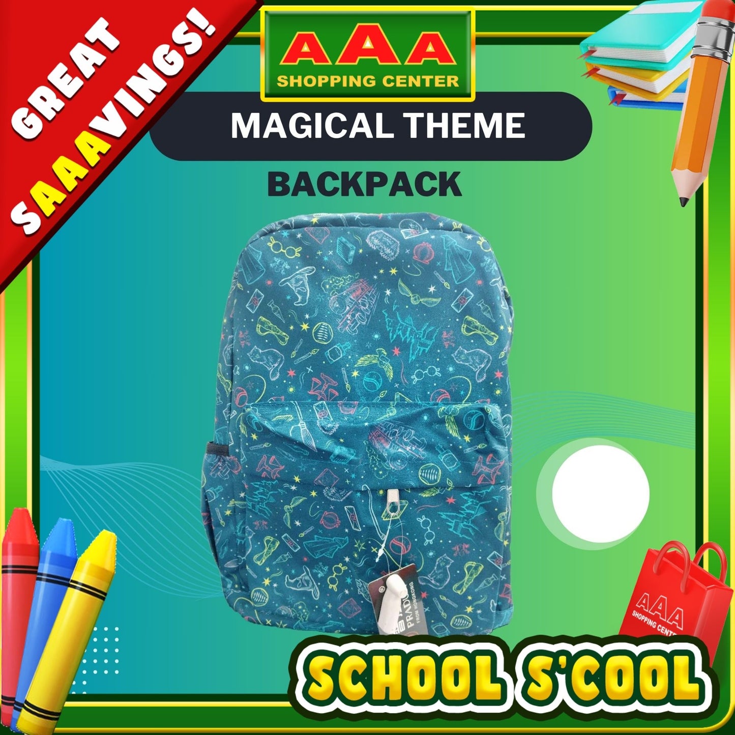 [School Sale] Pradun Teens Backpack - Magical Theme