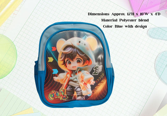 [School Sale] Cool Kids Character School Bag – Blue