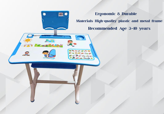 [School Sale] Kids Study Table with Chair - Blue
