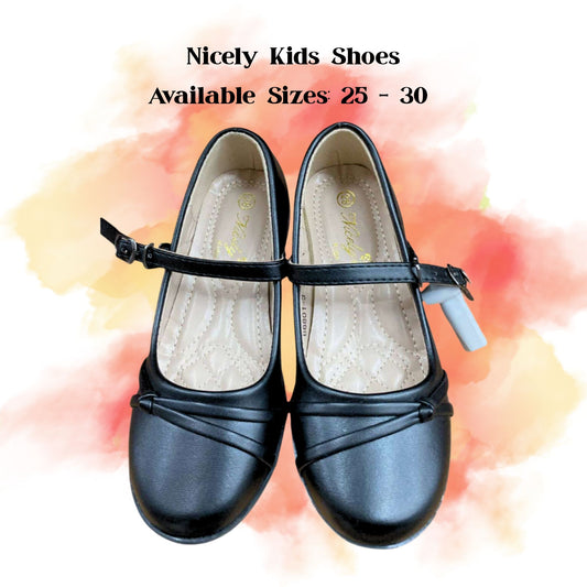 [School Sale] Nicely Kids Girl Black Shoes