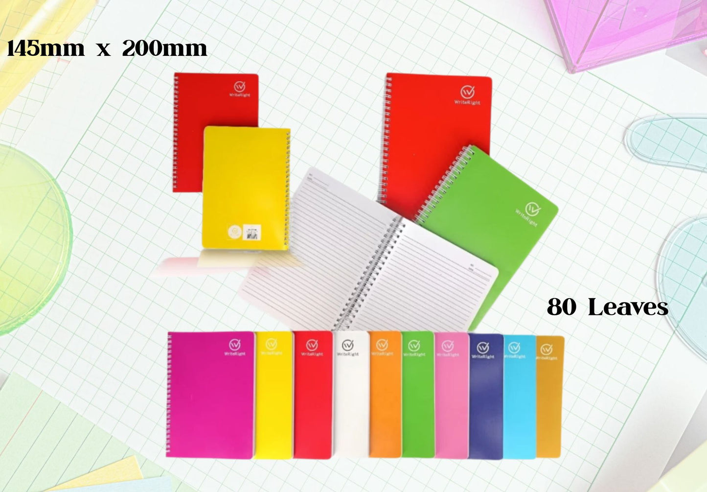 [School Sale] WriteRight Spiral Notebooks A5 Size 145 x 200 mm