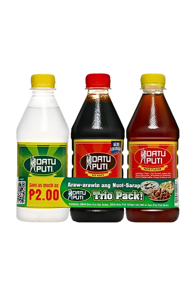 Datu Puti Trio Pack (Soy Sauce 350ml + Vinegar 350ml + Patis 350ml)