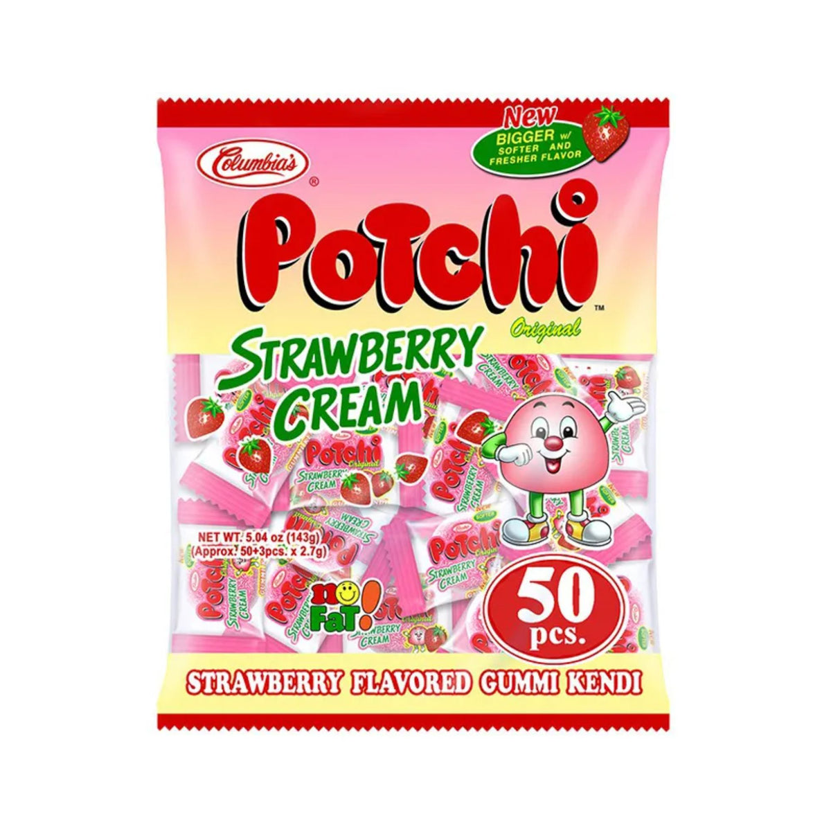 Columbia Potchi Strawberry Cream Gummy Candy 2.75g x 50 pcs – AAA ...