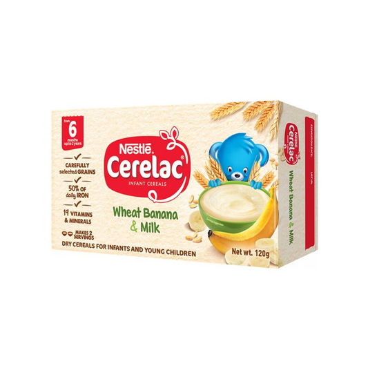 Nestle Cerelac Wheat Banana & Milk 120g