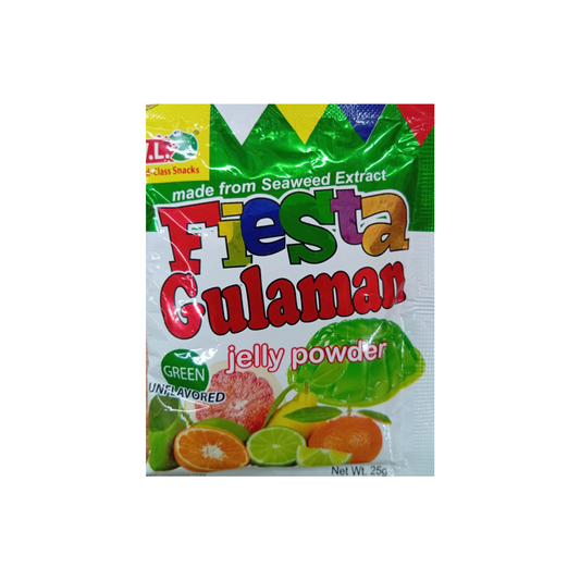 Fiesta Gulaman Jelly Powder Unflavored Green 25g