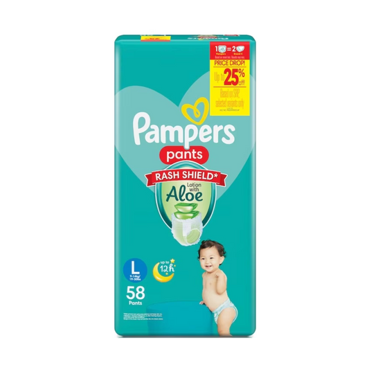 Pampers Baby Diapers Dry Pants Super Jumbo Large 58 pcs