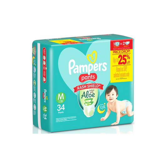 Pampers Baby Diapers Dry Pants Value Medium 34 pcs