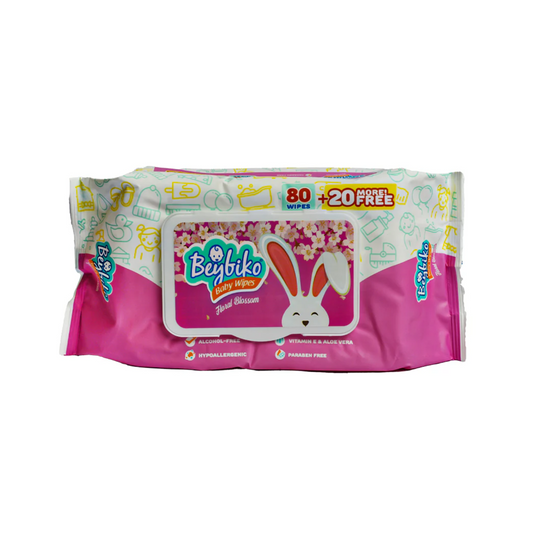Beybiko Baby Wipes Floral Blossom 80+20’s