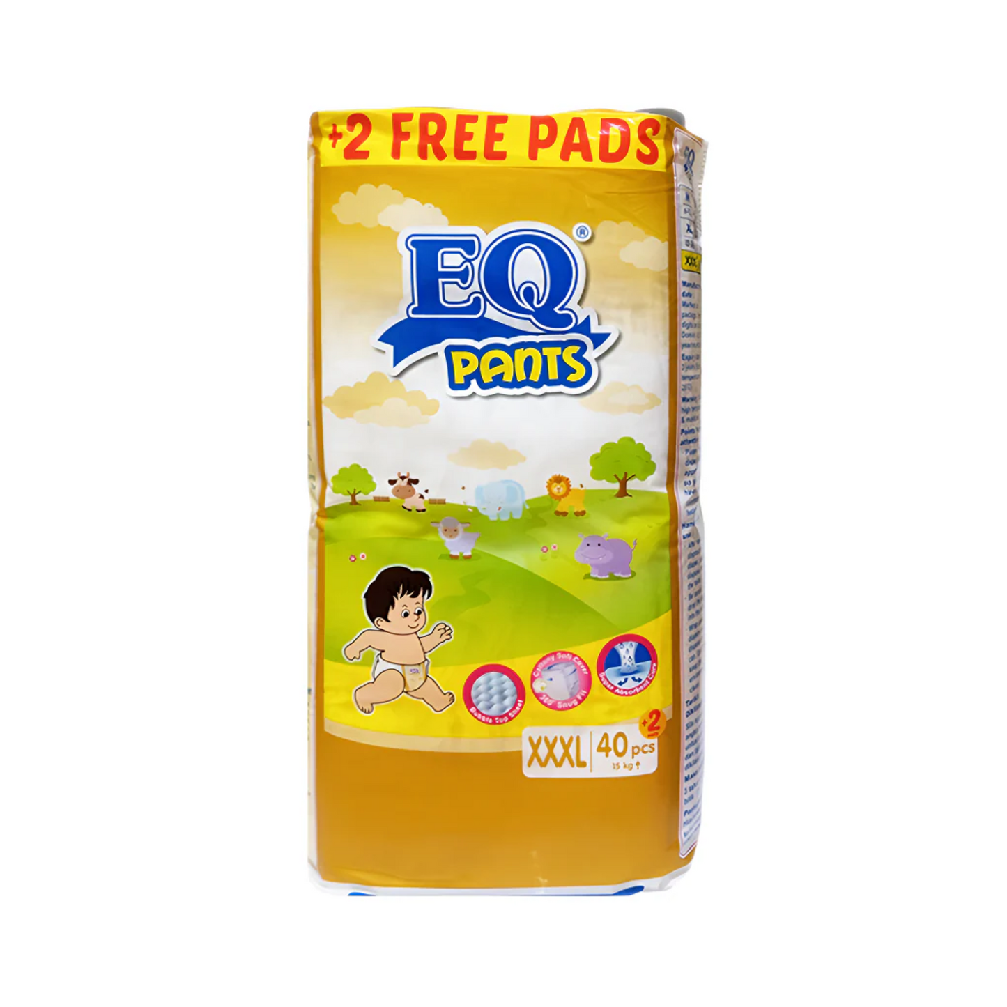 EQ Pants Baby Diapers Jumbo Pack XXXL 40 pcs + 2 Free