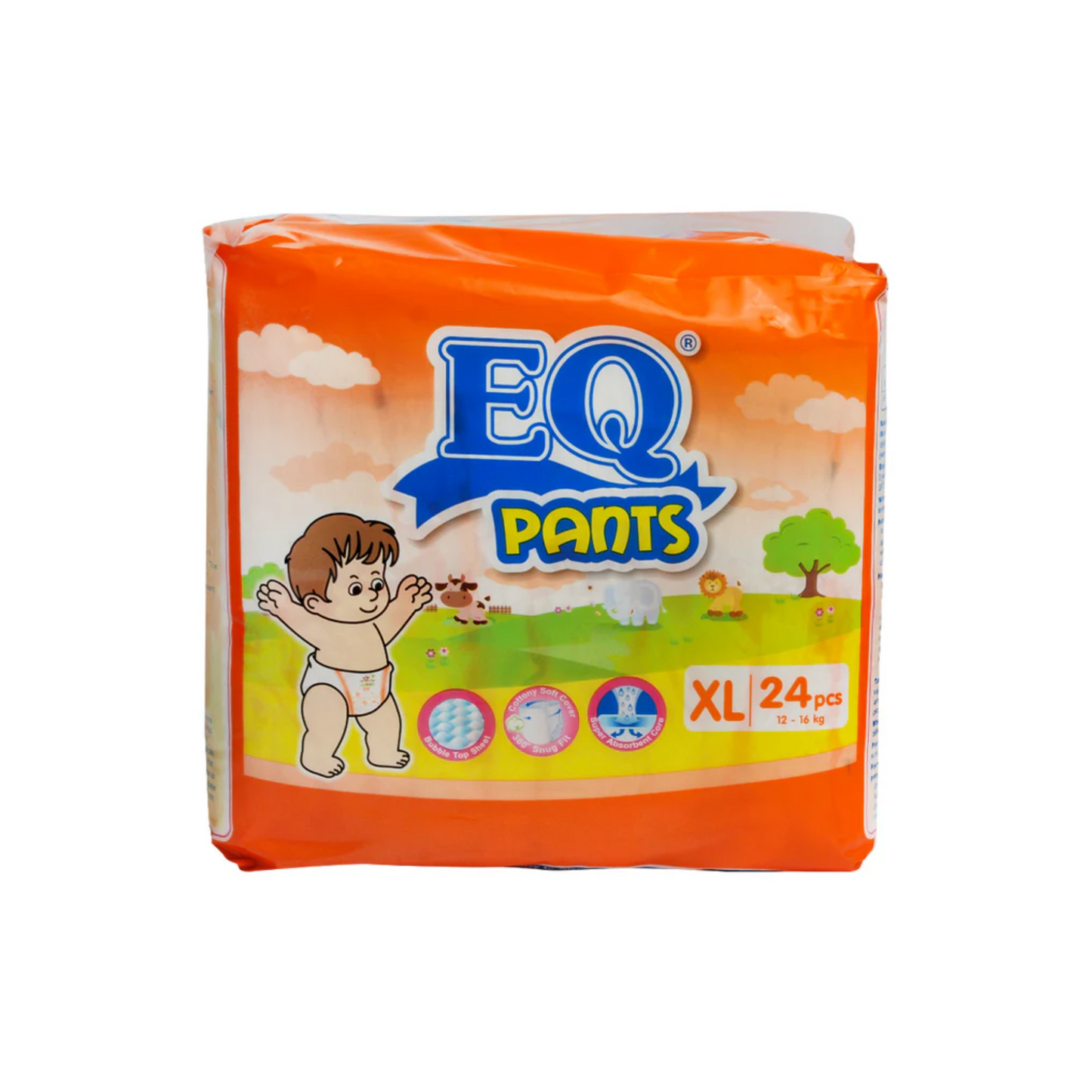 EQ Pants Baby Diapers Big Pack XLarge x 24 pcs + 2 Free