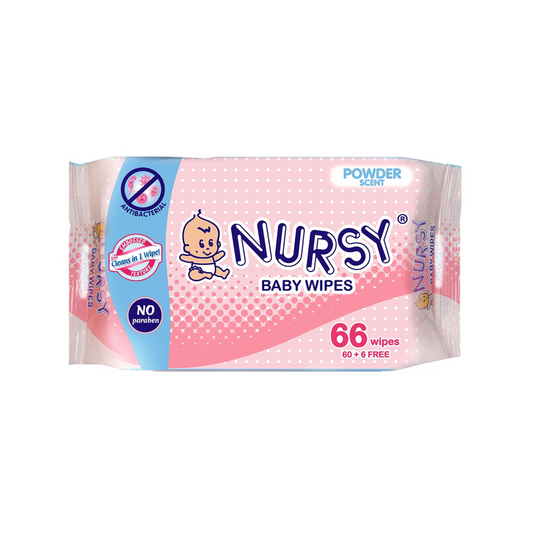 Nursy Baby Wipes in Powder Scent 66 Sheets