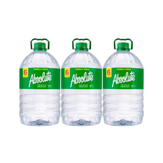 [WHOLESALE] Absolute Pure Distilled Water 6L x 3 Bottles
