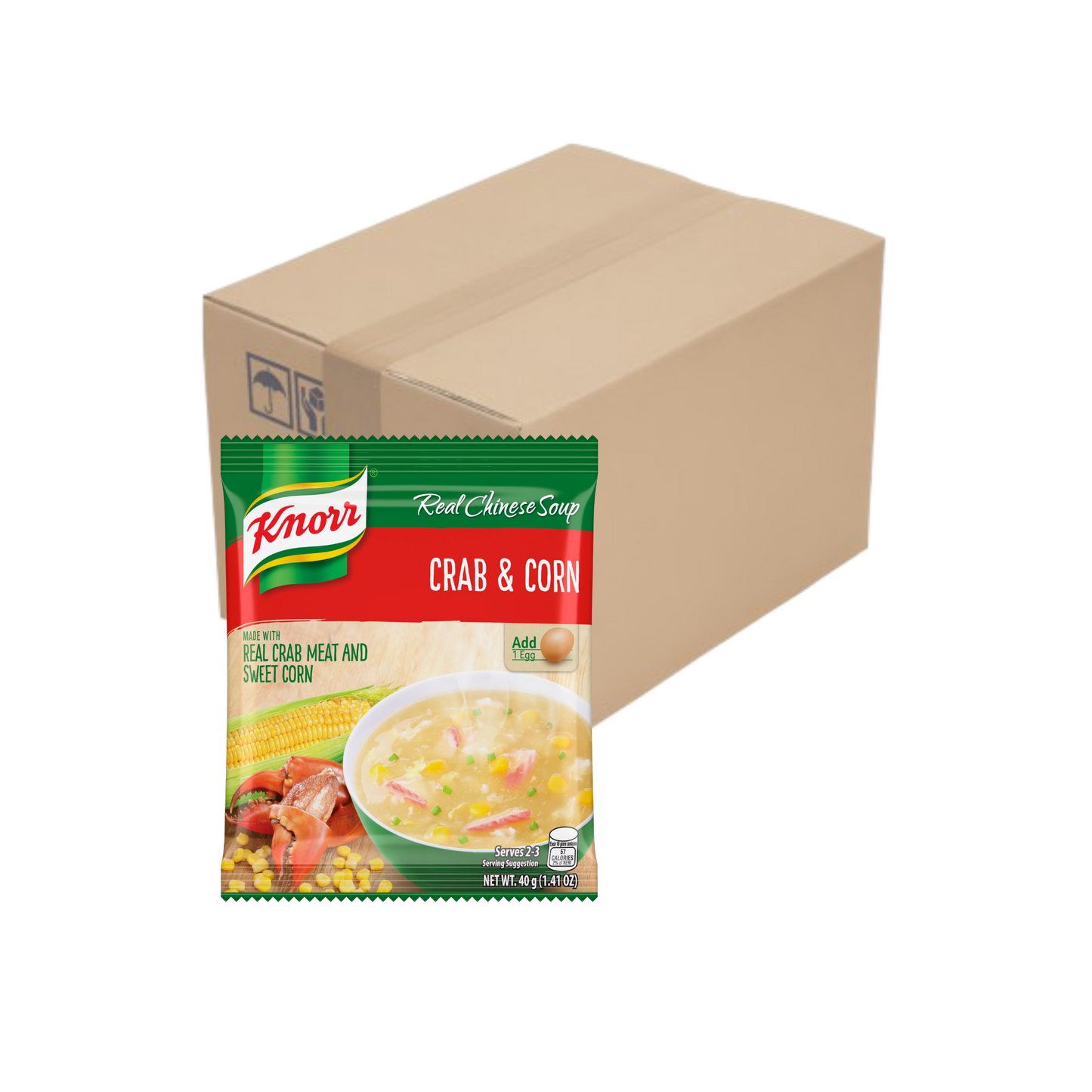[WHOLESALE] Knorr Real Chinese Soup Crab & Corn 60g x 60 pcs