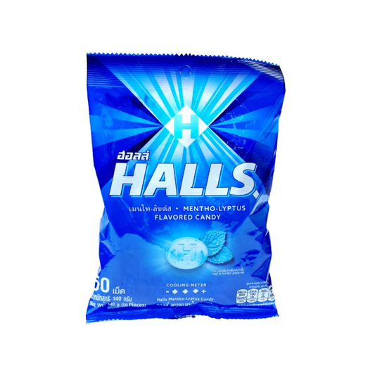 Halls Cool Menthol-Lyptus Flavored Candy 50 pcs