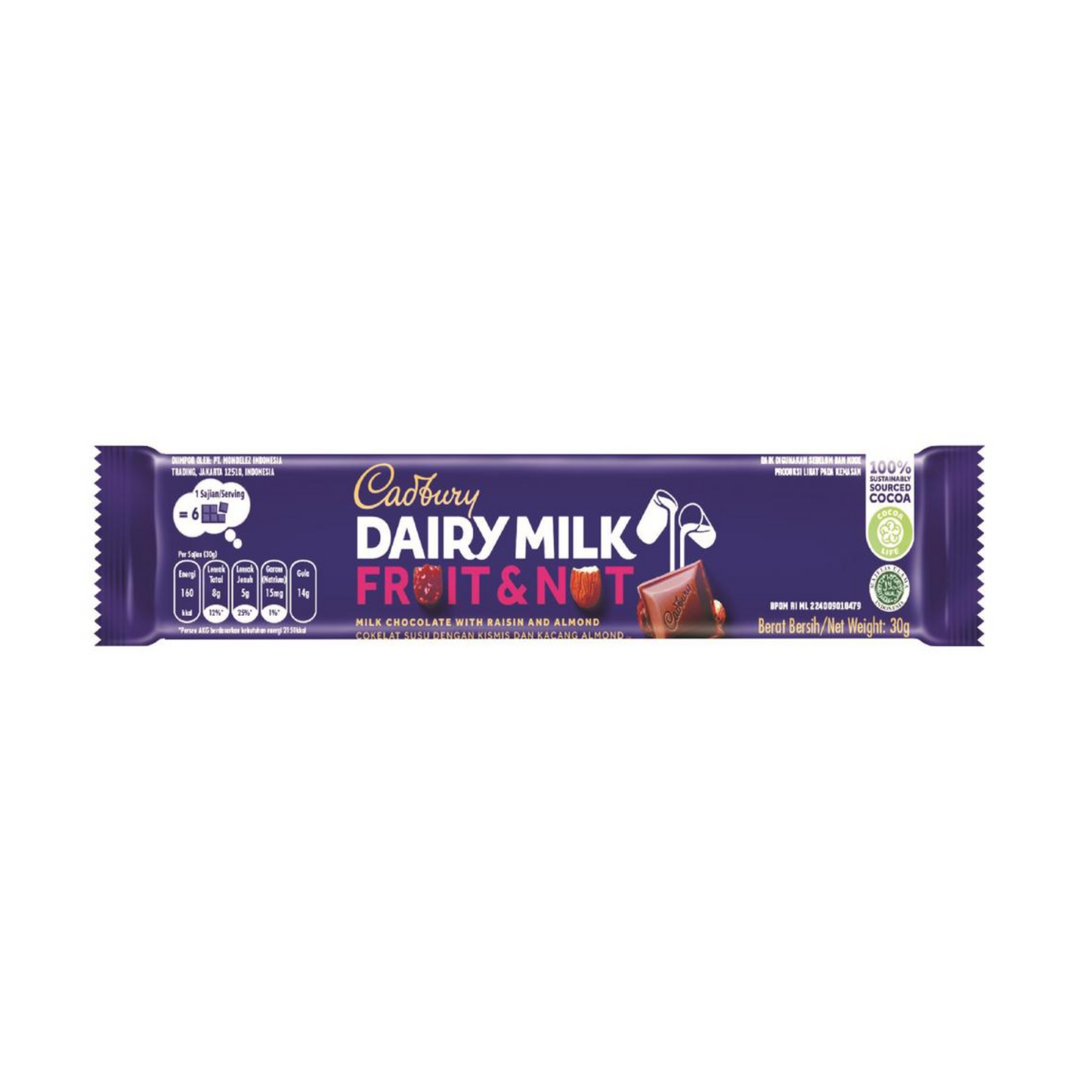 Cadbury Dairy Milk Chocolate Fruit & Nut 30g