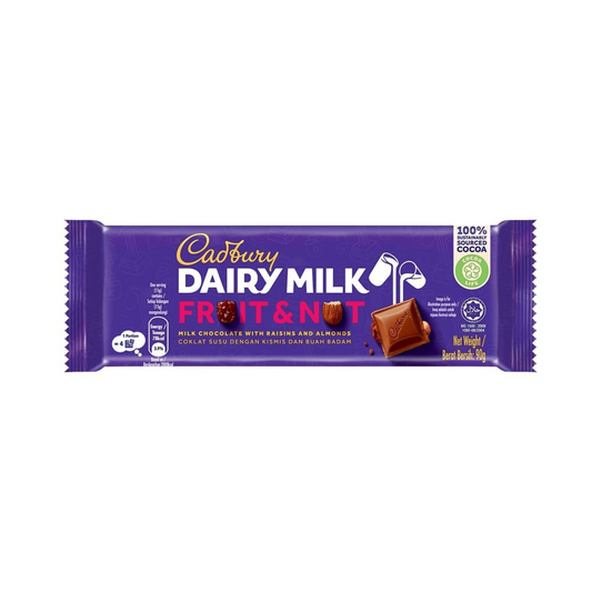 Cadbury Dairy Milk Chocolate Fruit & Nut 90g