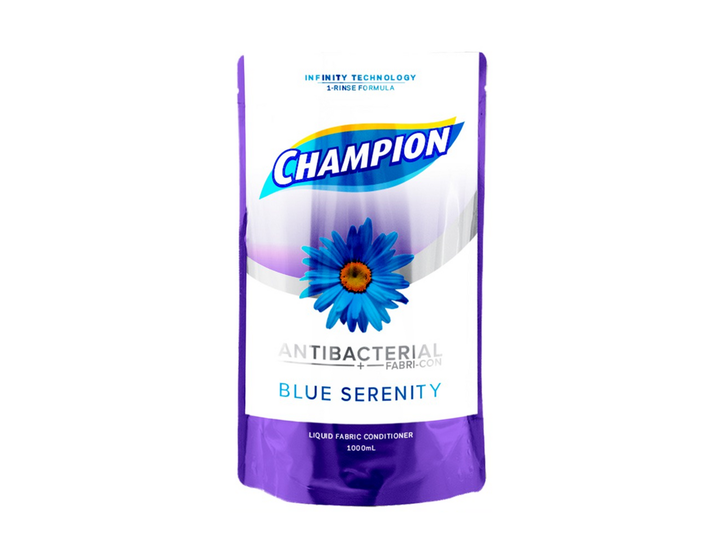 Champion Liquid Fabric Conditioner Antibacterial Blue Serenity 1000ml