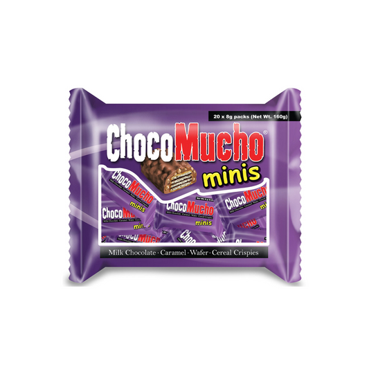 Choco Mucho Minis Wafer Roll Milk Chocolate 8g x 20 pcs