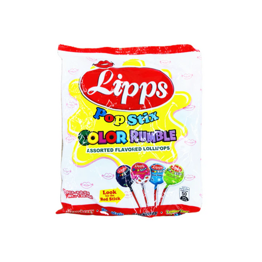 Lipps Pop Stix Color Rumble Lollipops 130.2g x 21 pcs