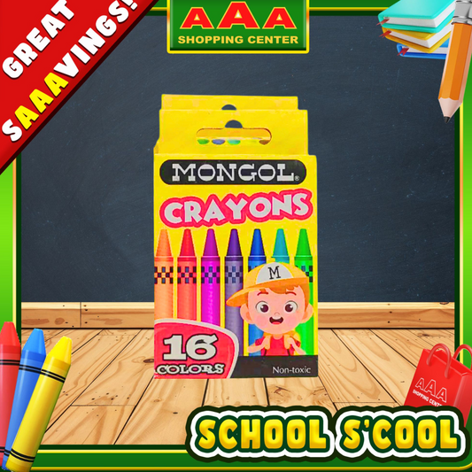 [School Sale] Mongol Crayons 16 Colors