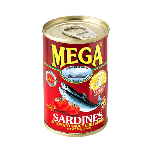 Mega Sardines in Tomato Sauce with Chili Easy Open Can 155g