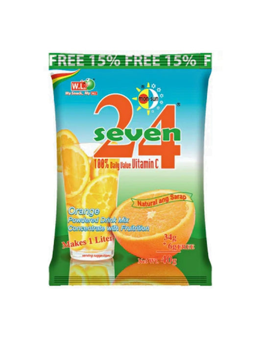24 Seven Orange Powdered Drink Mix 40g