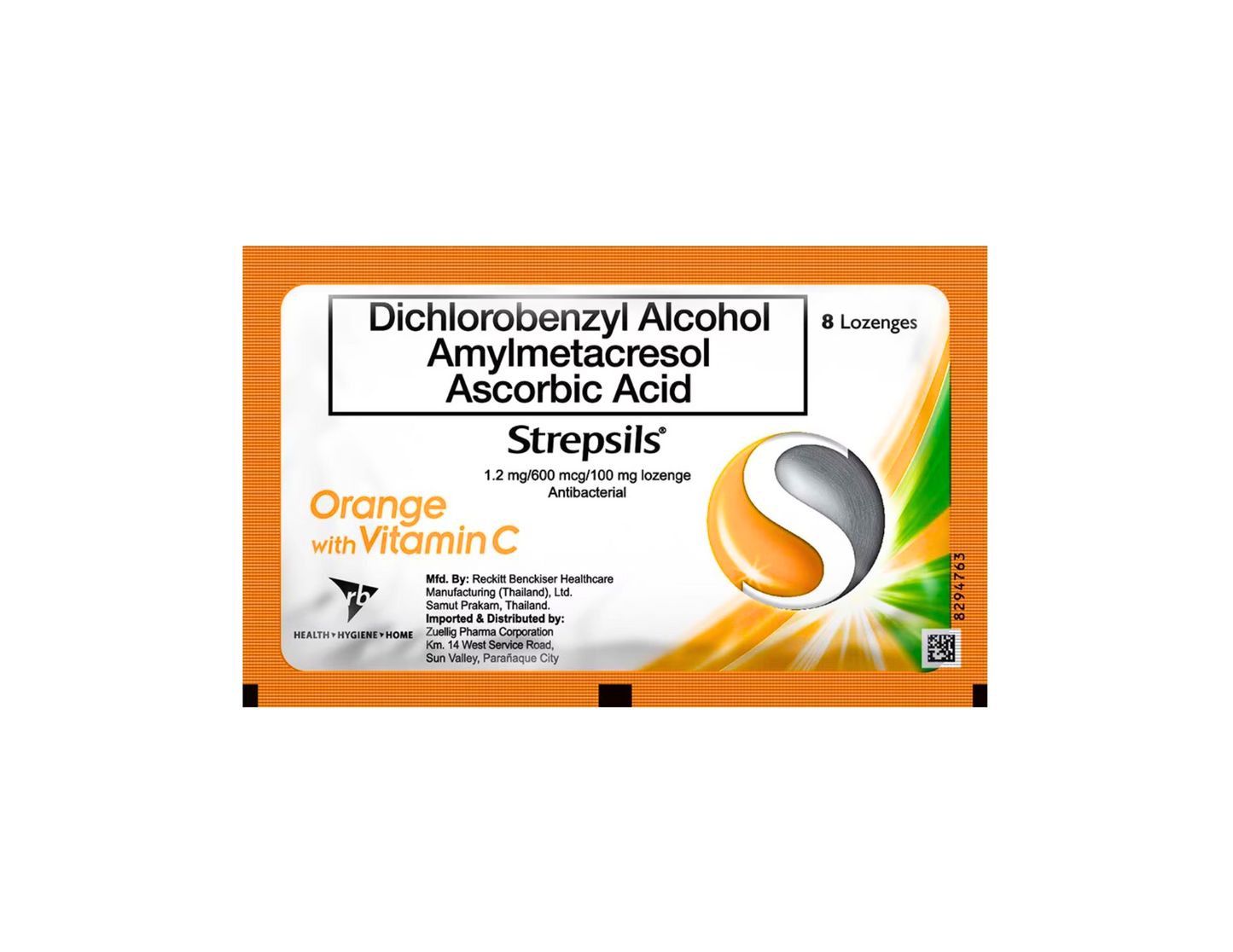Strepsils Orange with Vitamin C Lozenges 8pcs