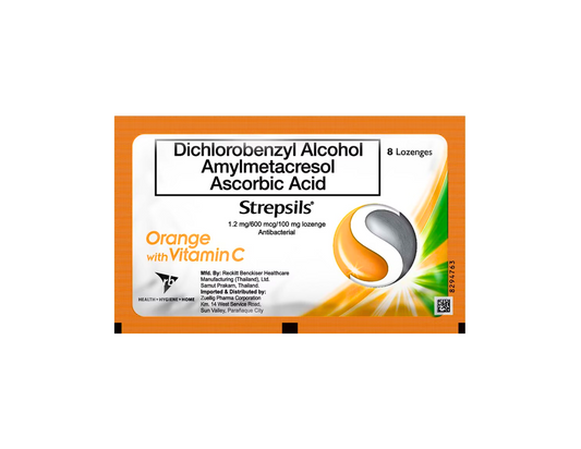 Strepsils Orange with Vitamin C Lozenges 8pcs