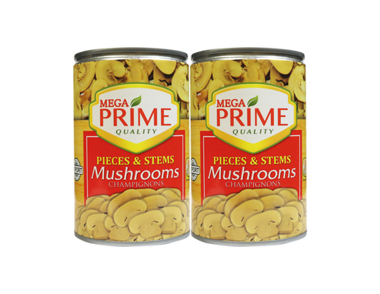 Buy 2 Mega Prime Pieces & Stems Mushrooms in Can 425g