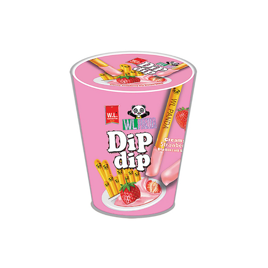 W.L. Samis Dip Dip Creamy Strawberry Biscuit Snack 30g