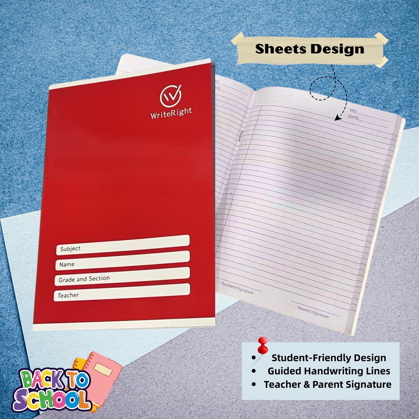 [School Sale] WriteRight Writing Notebook No Cover