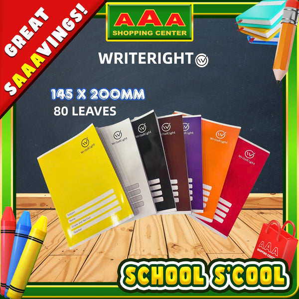 [School Sale] WriteRight Writing Notebook No Cover – AAA Shopping Center