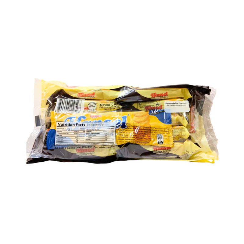 Rebisco Hansel Sandwich Chocolate 31g x 10 pcs
