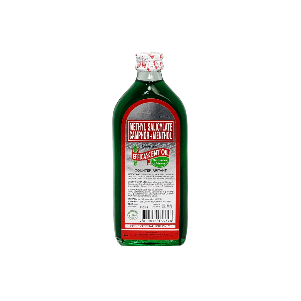 Efficascent Oil Methyl Salicylate, Camphor & Menthol 100ml