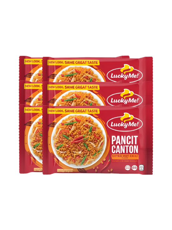 Lucky Me! Pancit Canton Extra Hot Chili 80g x 6 pcs