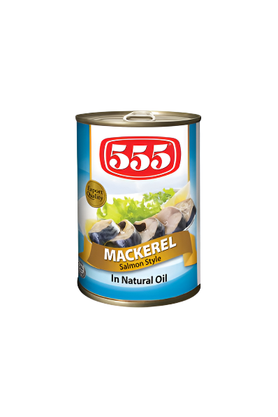 555 Mackerel Salmon Style in Natural Oil in Can 425g