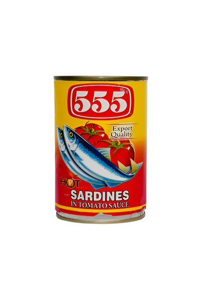 555 Hot Sardines in Tomato Sauce 425g