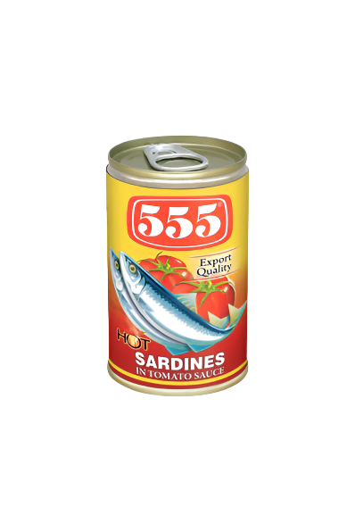555 Sardines in Tomato Sauce Hot Chili 155g