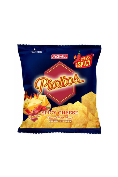 Jack 'n Jill Piattos Spicy Cheese Flavored Potato Chips  40g
