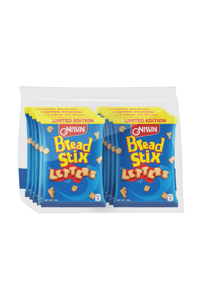 Monde Nissin Bread Stix Letters 20g x 10 Packs