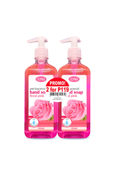 UNI Antibacterial Hand Soap Floral Pink 500ml X 2 pcs
