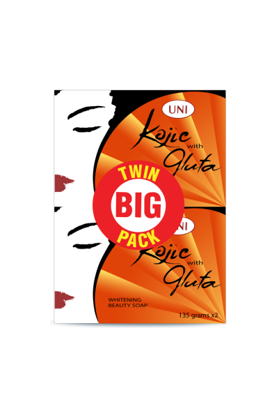 UNI Kojic with Gluta Whitening Beauty Soap 135g x 2 pcs